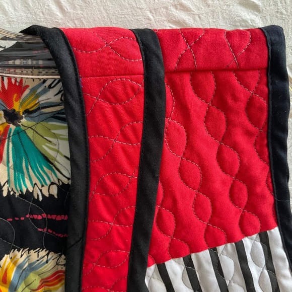 Jeanne Marc Vest Vintage ‘80s Quilted Cotton Open Waistcoat Boho Graphic Size M - Picture 7 of 14